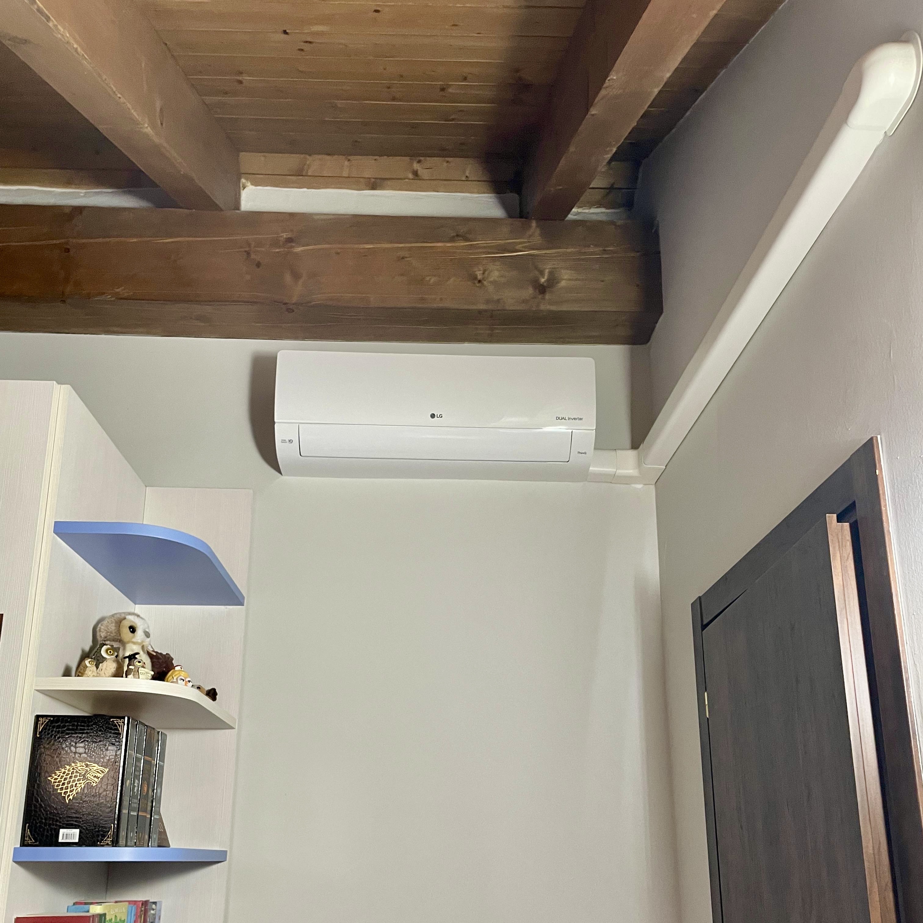 Installazione split mansarda Torino soffitto legno